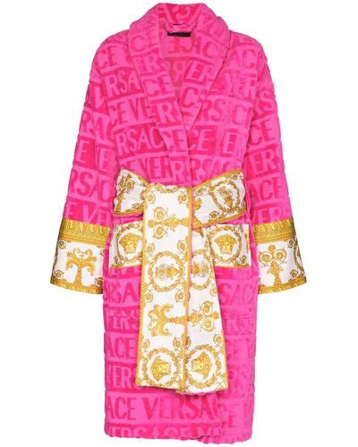 women's versace pink robe|pink Versace bathrobe.